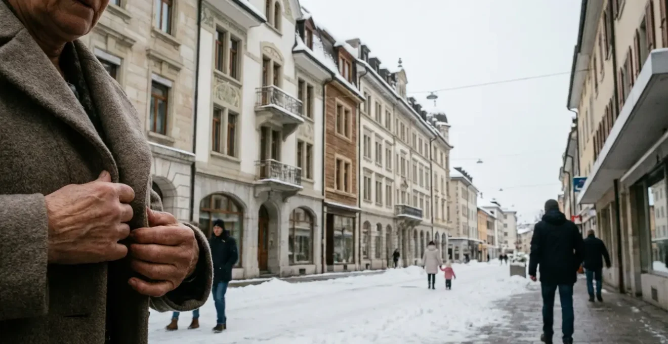 Rue typique de La Chaux-de-Fonds avec façades art nouveau du patrimoine horloger UNESCO