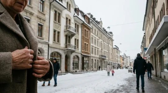 Rue typique de La Chaux-de-Fonds avec façades art nouveau du patrimoine horloger UNESCO